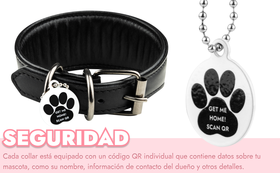 Ручний розпис шкіряний нашийник для грейхаундів FAVPET з QR-кодом, рожевий сакура (M)