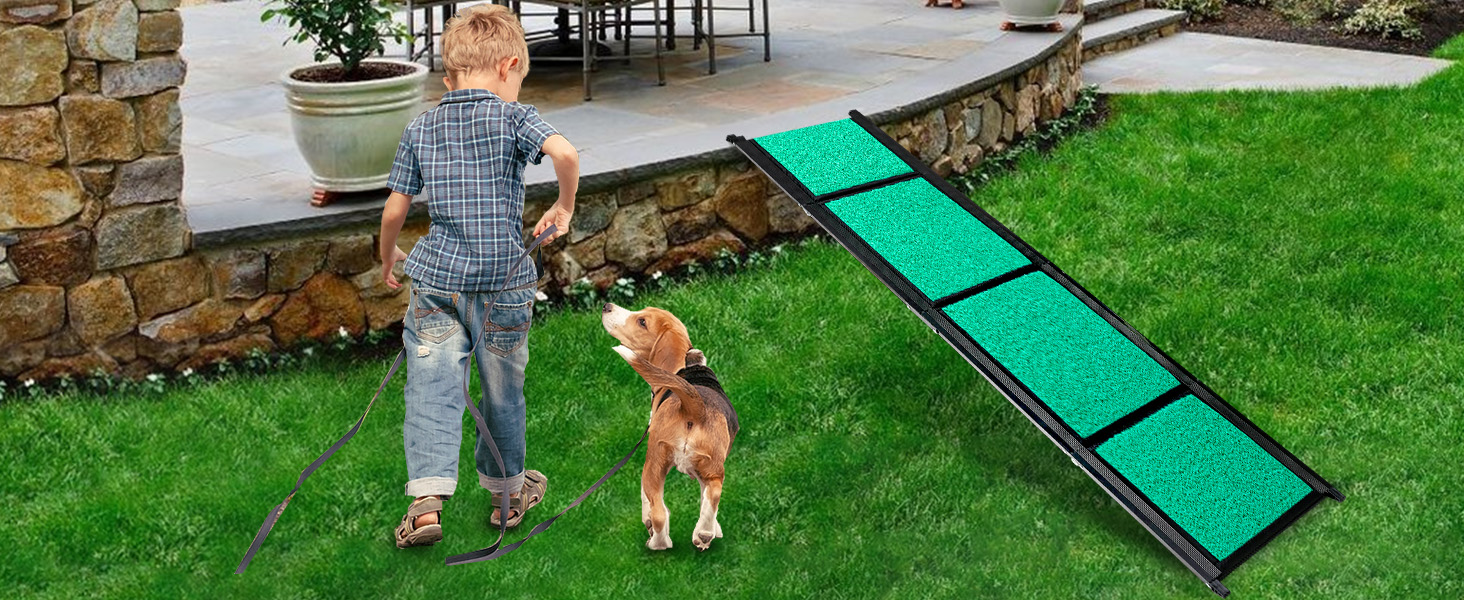 Рампа для собак у машину, складана, 180 см, антиковзаюча поверхня, для великих собак (до 100 кг), SUV та позашляховиків