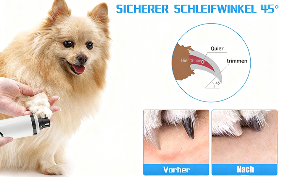 Професійний триммер для собак Ortho Trimmer Pro - безпечне підрізання кігтів без вібрації (основний блок + 2 насадки)