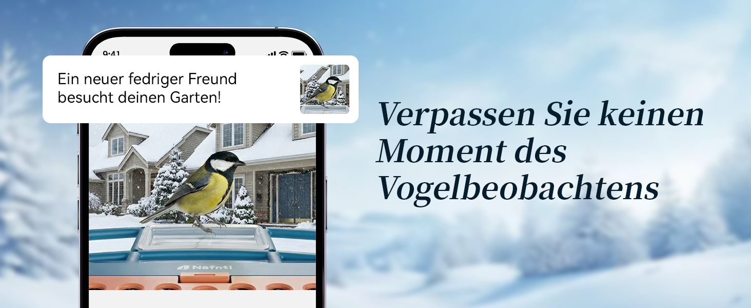 Кормушка для птахів з камерою, AI розпізнавання птахів, 2.4 ГГц/5 ГГц, сонячна, захищена від білок, миттєві сповіщення, 2K камера для заднього двору