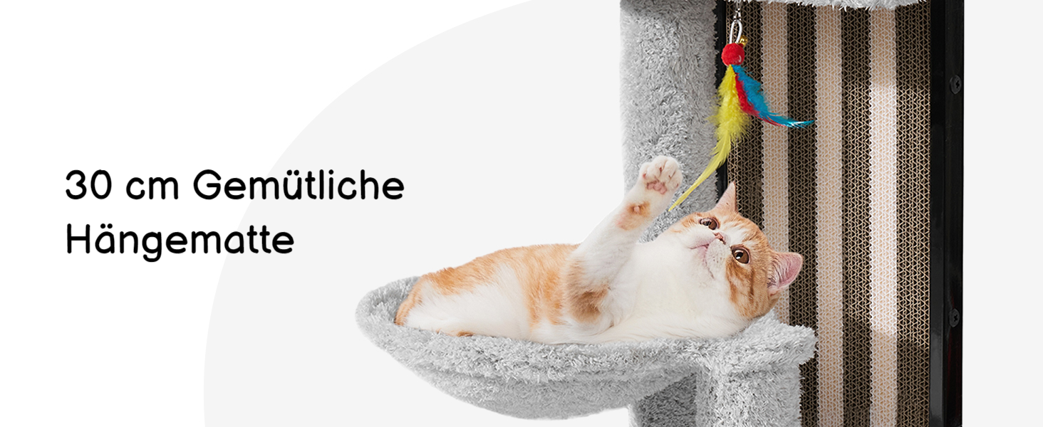 Кігтеточка Veehoo для котів, 90 см, сіра. Багатоярусна, стабільна, для дому. Ідеально для лазіння, ігор та відпочинку. Розміри: 44 x 34 x 90 см