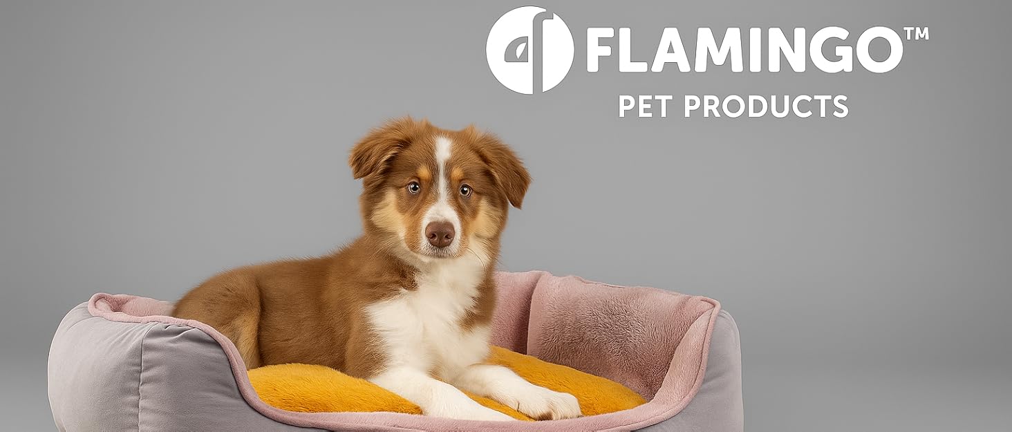 Крісло-лежанка для собак та котів Flamingo, м'яке, у вигляді подушки-донат, 55 см, колір мокко