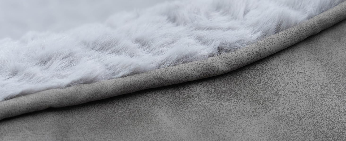 TrendPet VitaBed Style - Ортопедичне ліжко для собак, штучна шкіра зовні, м'яке всередині (80x70 см, Коричневе)