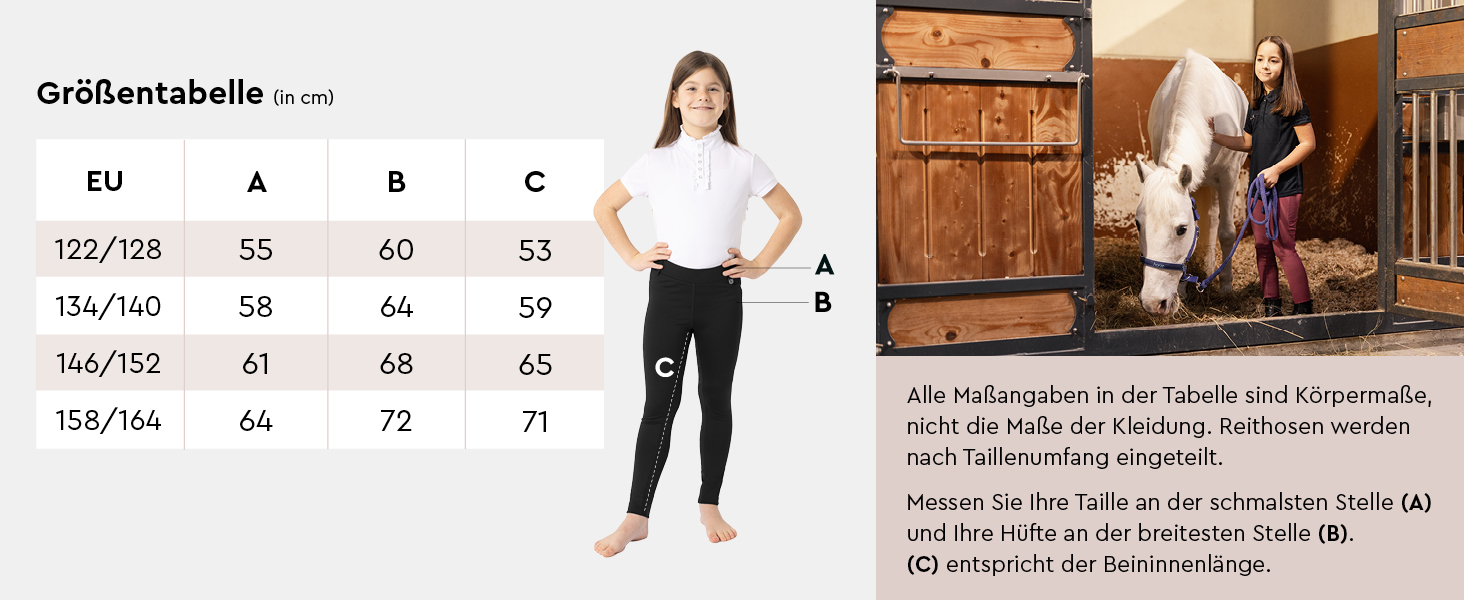 Дитячі верхові штани HORZE DEA, 122-128, Arctic Blue - повний обтиск, кишеня для телефону, петлі для ременя