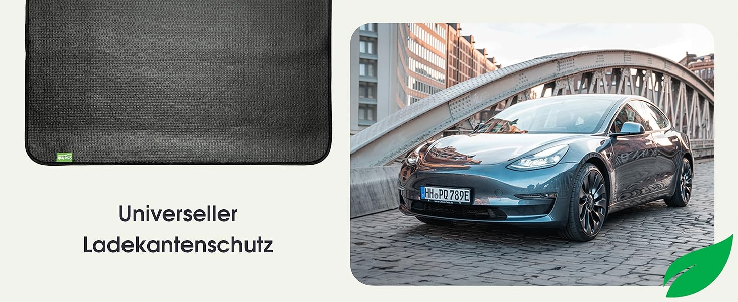 Захист краю багажника - Made in Germany, міцний захист краю багажника при завантаженні/розвантаженні, з кріпленням на липучках, 80 x 60 см, аксесуар для авто