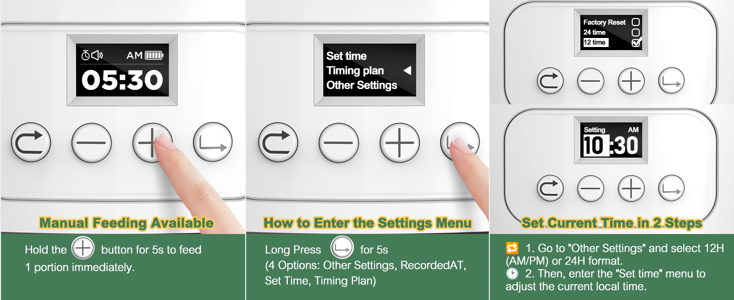 Автоматичний годівниця для котів та собак Gimars 5L з LCD-дисплеєм, 2 миски, програмування, 1-6 прийомів їжі, голосовий запис, білий колір