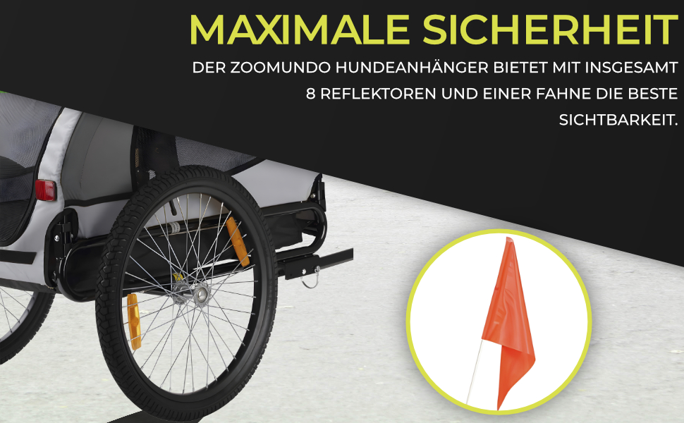 Причіп для велосипеда Zoomundo Buddy для собак, тюрквіс (сірий)