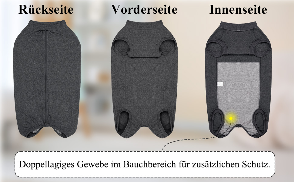 Операційний боді для собак: захист від лизання та ран, сірий. Ідеально після кастрації/операції, для собак різних порід.