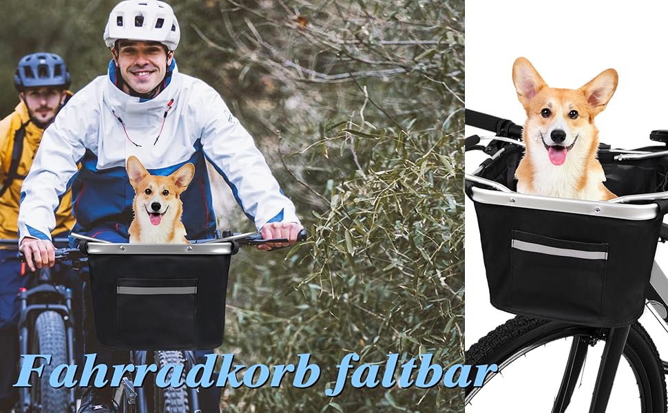 Складаний водонепроникний велосипедний кошик Lemondo – алюмінієвий кошик на кермо з подвійними ручками, 35,5 x 24,5 x 25 см, для покупок, пікніків, транспортування домашніх тварин, аксесуари для велосипеда