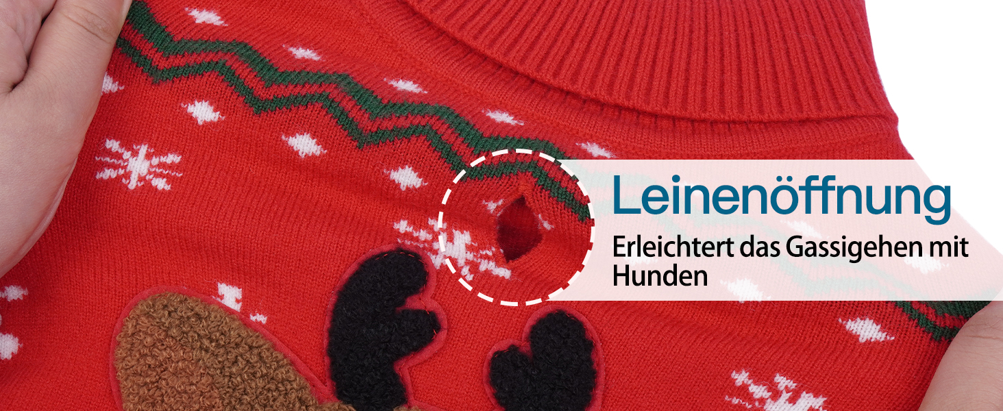 Пуловер для собак на Різдво, м'який та теплий, з відкидним коміром, для собак середнього розміру, в'язаний пуловер для осені та зими, для Французького бульдога, M (5-7 кг), червоний