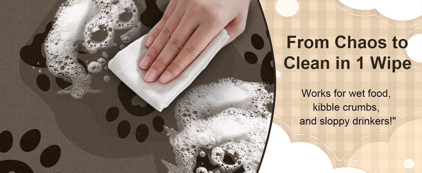 Килимок для годівлі собак Bleswin 30x50 см, водопоглинаючий, неслизький, коричневий