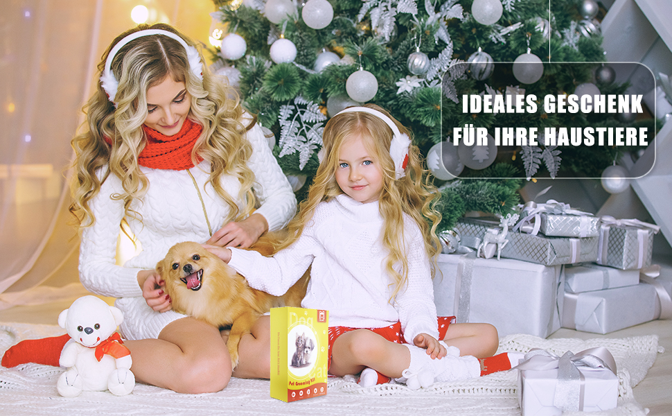 Триммер для собак і котів Unibono Leise - акумуляторний, 4 насадки для грумінгу, 7000 об/хв