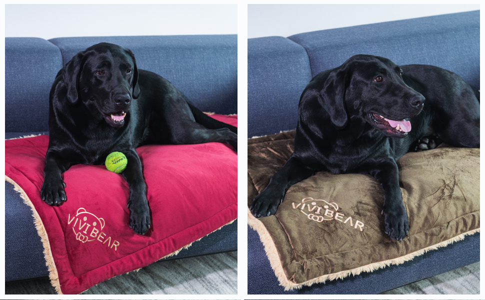 Килимок для собак Vivi Bear 110 x 70 см, килимок для тварин, машинного прання, для собак та котів, блакитний