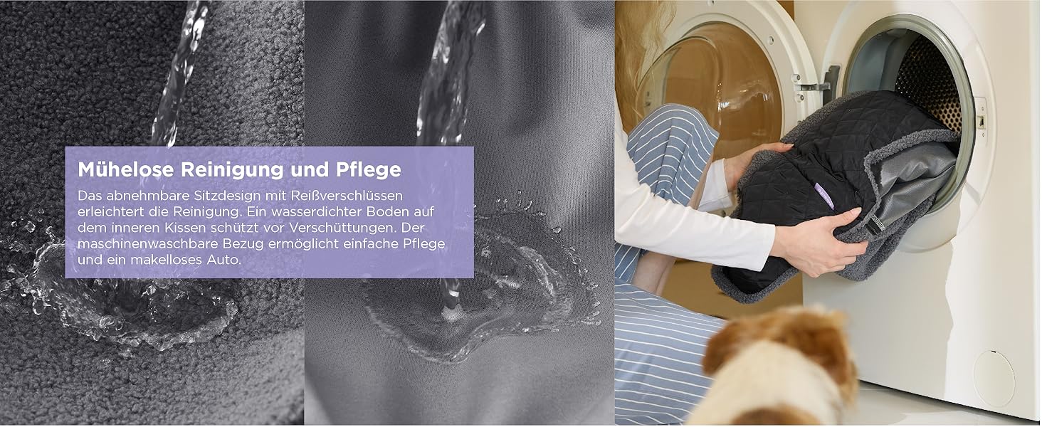 Автокрісло для собак Lesure - сіре, водонепроникне, з поворотком для повіска, для маленьких собак