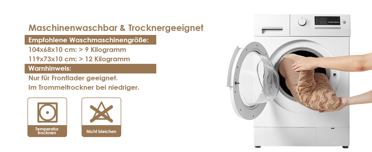 Килимок для собак великих порід EHEYCIGA, 104x68 см, XL, коричневий, з штучним хутром та льоном