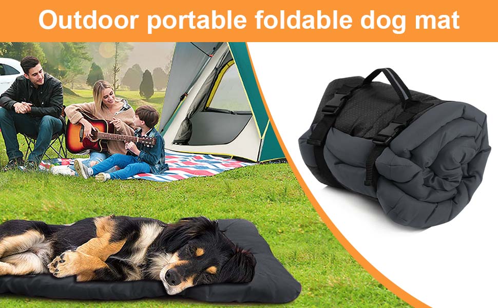 Килимок для собак, лежанка для тварин, портативна матрацна підстилка, водонепроникна, 90х60 см (Сірий). Підходить для маленьких, середніх та великих собак, для подорожей, кемпінгу, машини, переноски, дивана та підлоги.