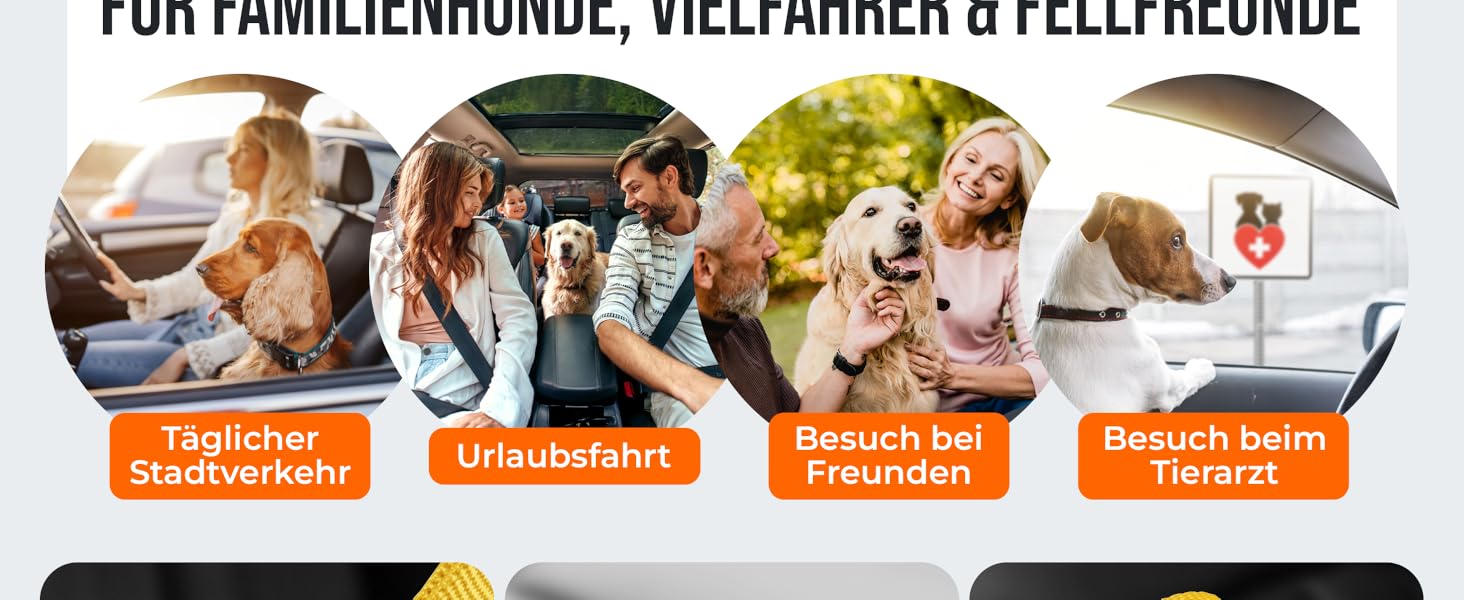 Автогурт для собак 'Argo' – регульований безпечний ремінь з амортизацією та ISOFIX, підходить для всіх порід (Чорний, S, 35-45 см)