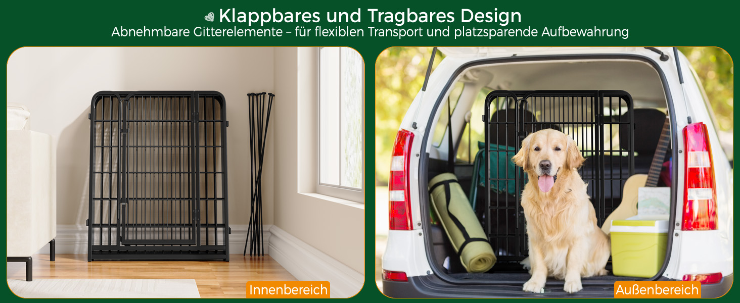 Клітка для собак Yaheetech 8-секційна, 80 см, вольєр для собак, з'єднувальні стержні, складана клітка для собак у квартиру та сад, без інструментів, 80 см висота, 8 шт.