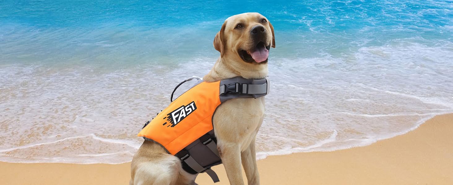 Світловідбиваюча жилет для плавання собак Kajile, зелений, M