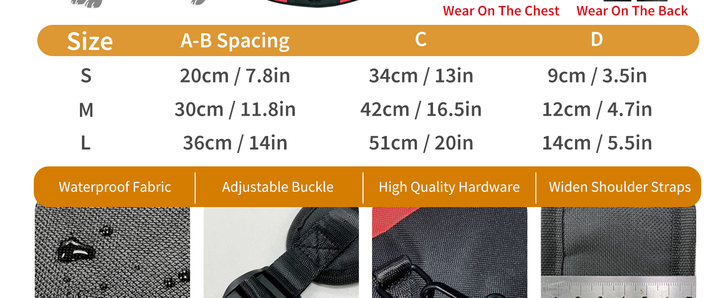 PETCUTE Рюкзак-переноска для собак, жилет-рюкзак для великих собак, повний жилет з ручкою, регульований рюкзак для собак з артритом, старих собак, з проблемами суглобів, чорний+червоний, 7.5-15 кг