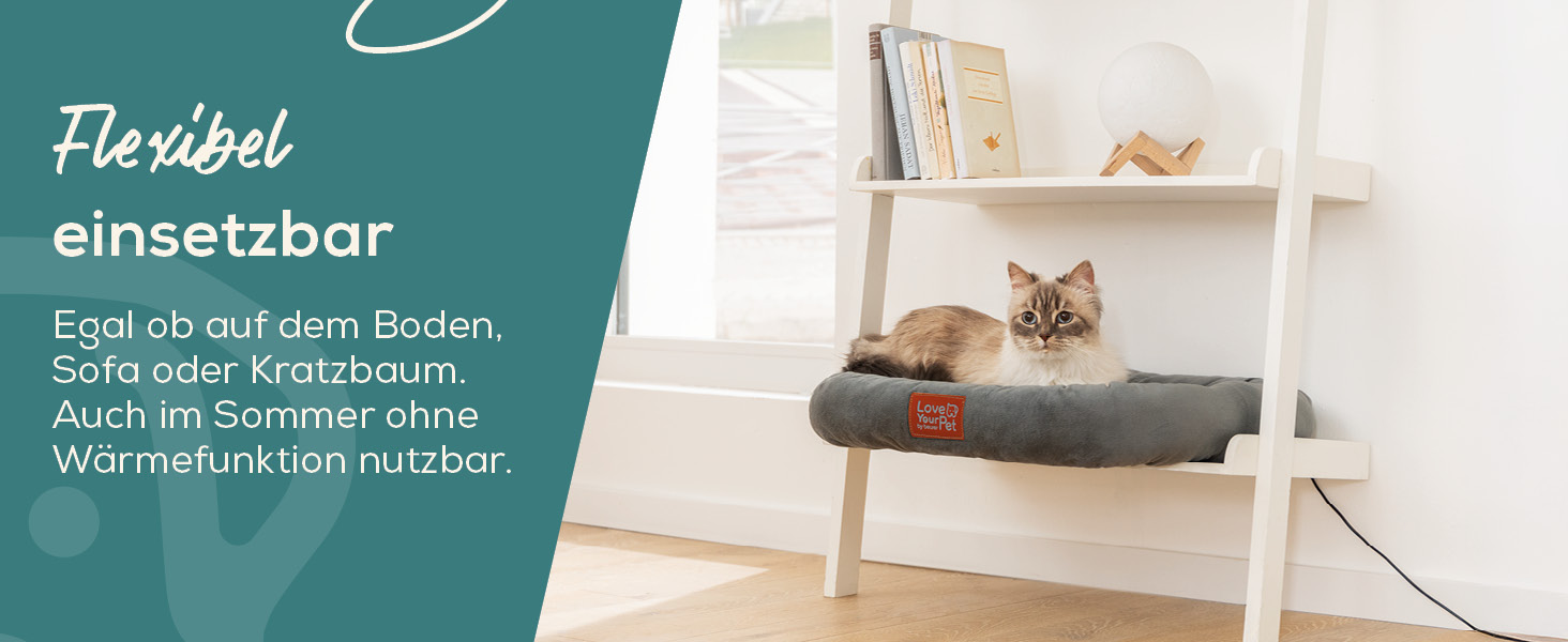 Електричне грілка-лежанка Beurer Kira для собак та котів, 58 x 50 см. З таймером, водонепроникна, стійка до подряпин, миється при 30°C