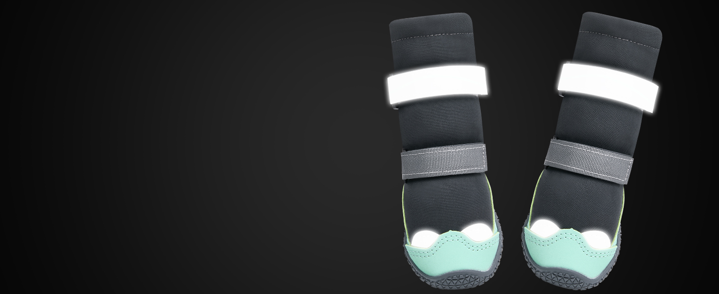 Зимові чоботи для собак, захист подушечок лап, водонепроникні. Розмір 6, чорний колір