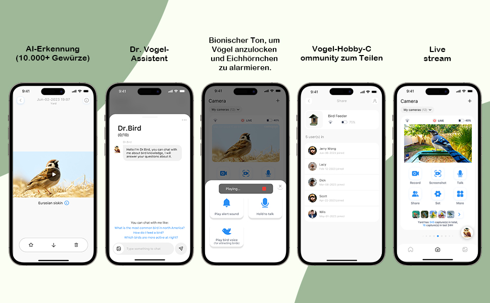 Розумний годівничка-відеокамера для птахів Hibird 32МП, 4K, AI, Wi-Fi, нічне бачення, 10000мАг, 32ГБ