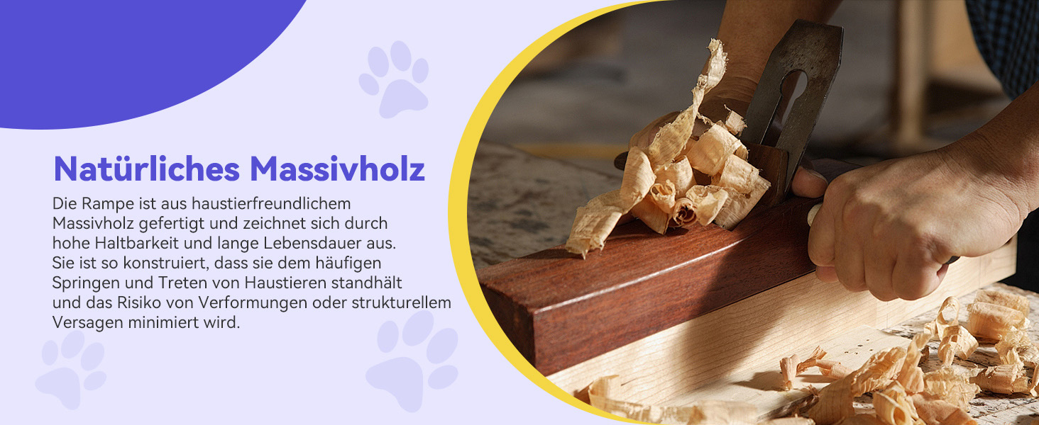 Рампа для собак Pawaboo, дерев'яна, 4 положення висоти, 13,6'-21', для маленьких собак та котів, з антиковзним покриттям, для ліжка/дивану, горіх, 80x30 см