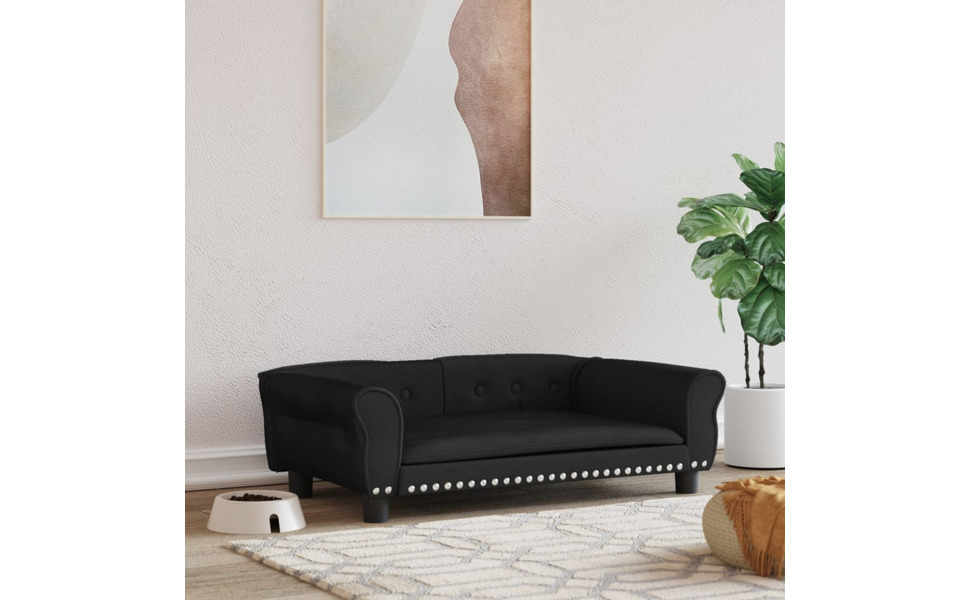 Крісло-ліжко для собак, чорне, з м'якою оббивкою, 95 x 55 x 30 см, для маленьких собак та котів