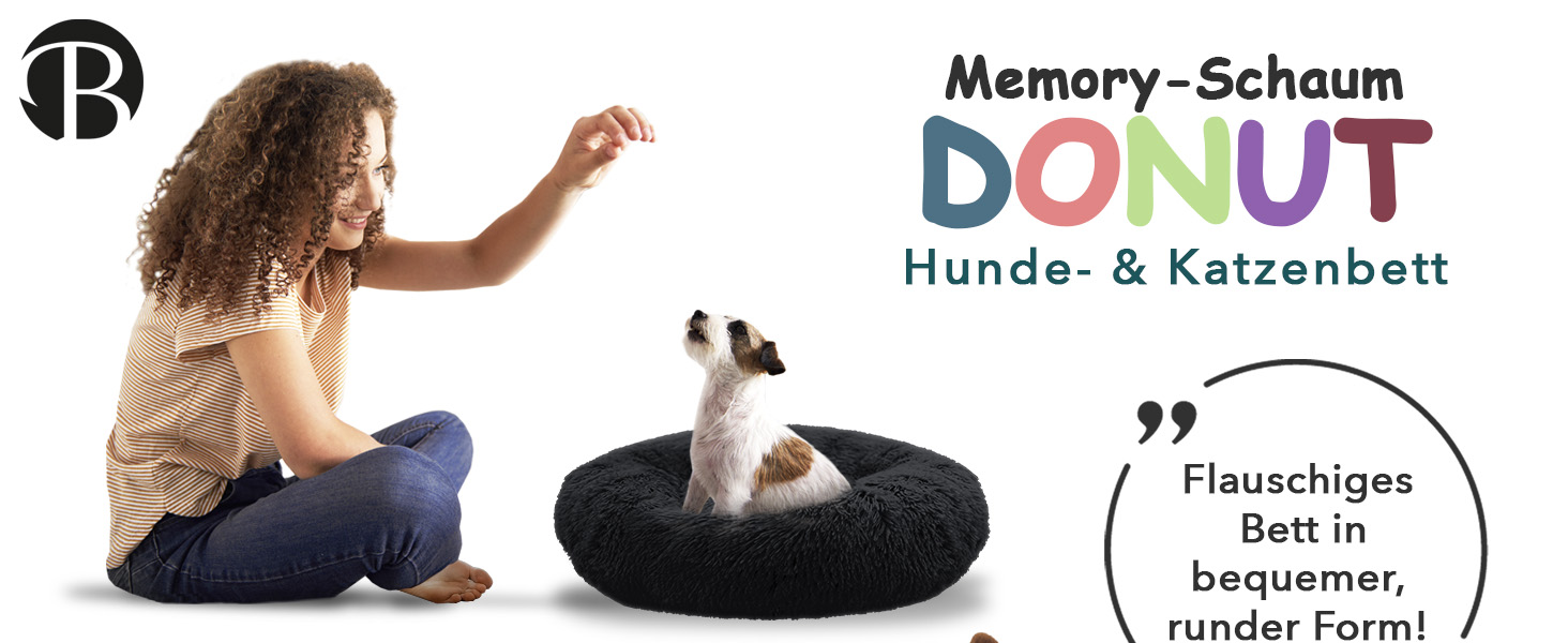 Ортопедичне ліжко для собак середніх порід, 80 см, кільцевий килимок, пам'ять, кругла форма, корзина для собак, м'яке, пухнасте, штучне хутро, чорний колір