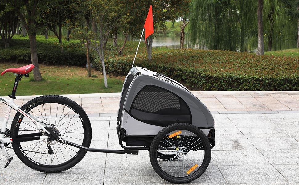 Фаркоп-причіп для велосипеда Zoomundo Buddy, переноска для собак, блакитний