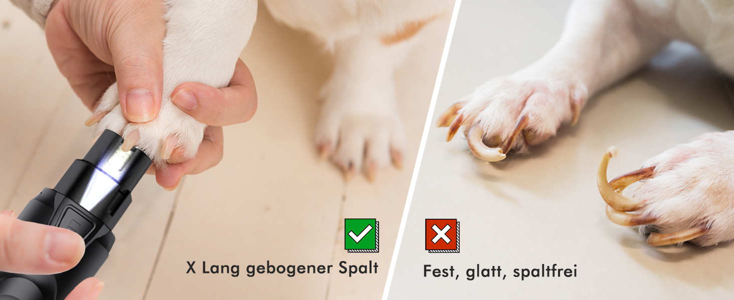 Шліфувальник для собак ETENTOUS: професійний, тихий, з 3 насадками та ножицями для догляду за кігтями. Підходить для собак великих, середніх та малих порід. Чорний колір.