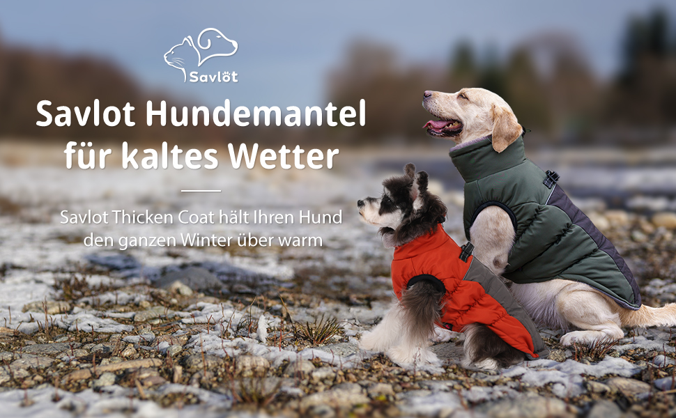 Тепла зимова жилетка для собак Savlot з D-кільцем, бавовна, розмір M, блакитна