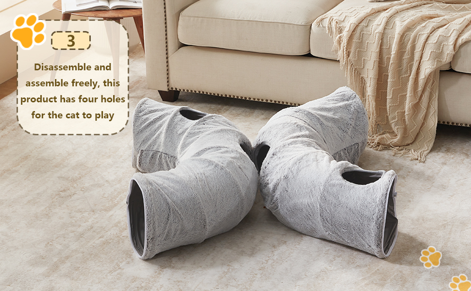 Кігтеточка-бункер для котів WINDRACING - зручне та миле ліжко-бункер з круглим знімним килимком, іграшка для кошенят/цуценят/кроликів, сірого кольору