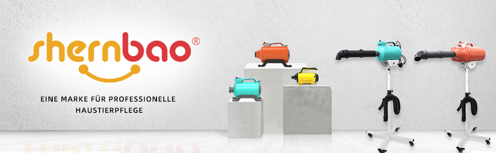 Сушарка для собак Shernbao Dualmotor - професійна фен для висушування шерсті домашніх тварин, 6.0 HP, 3000W, регулювання потужності