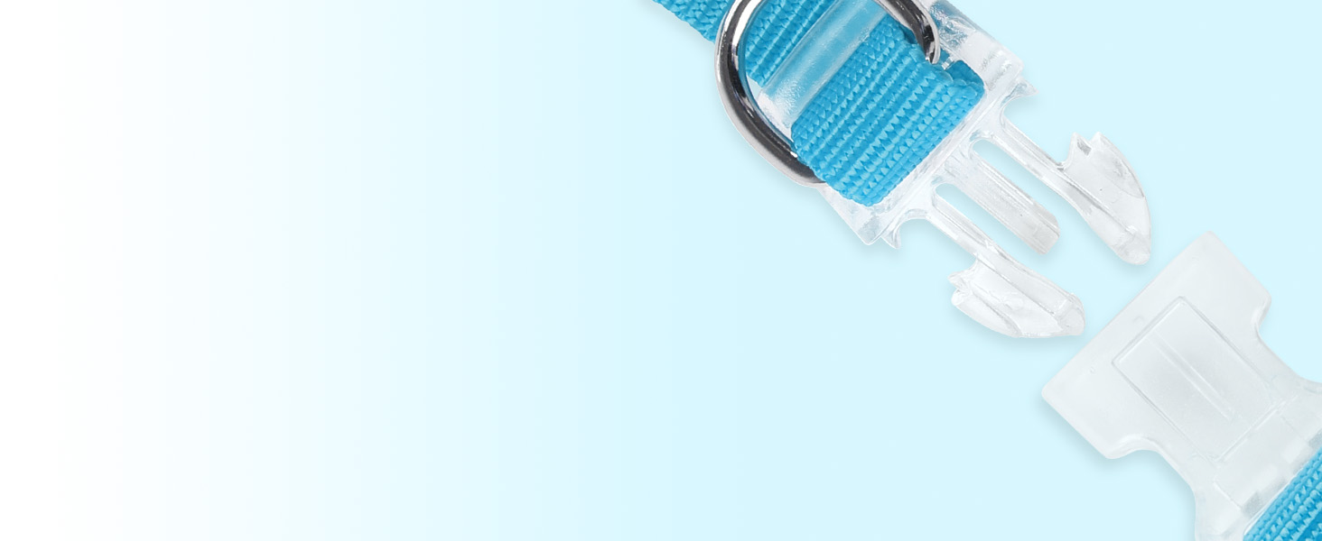 Світлодіодне шлейка для собак Feycig з LED підсвічуванням, перезаряджувана, для цуценят та собак середніх розмірів, дихаюча, синього кольору (Large)