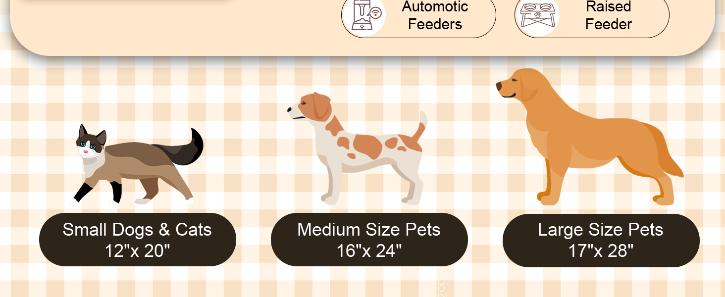 Килимок для годівлі собак Bleswin 30x50 см, водопоглинаючий, неслизький, коричневий