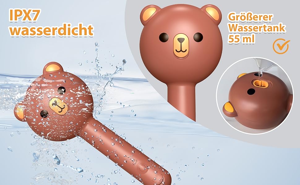 Парфумерна щітка для котів з розпилювачем, 4-в-1: видалення шерсті, масаж, розпилення, самоочищення, водонепроникна IPX7, для котів та собак, білий/коричневий колір