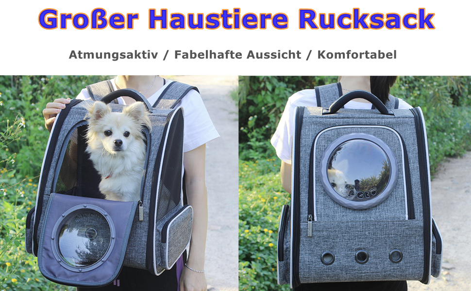 Рюкзак для тварин: переноска для кота/собаки до 10 кг, сірий, дихаючий, для подорожей, схвалений авіакомпаніями