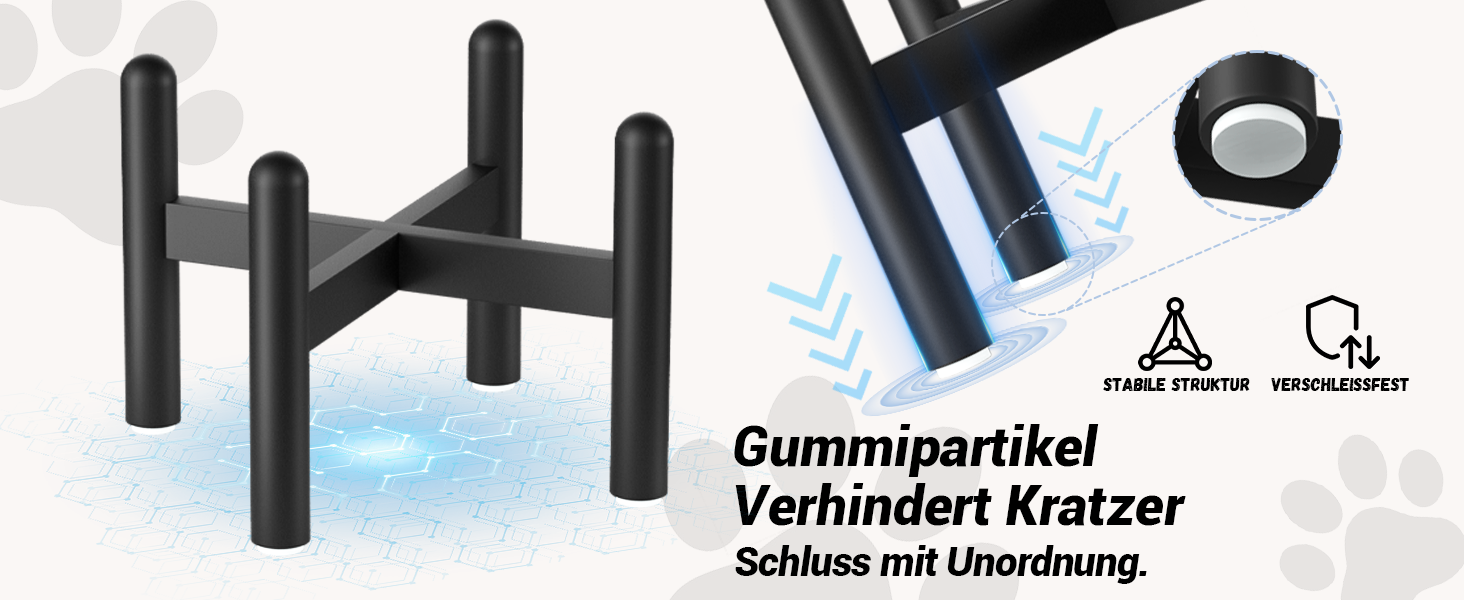 Підвищена годівниця для собак, керамічна миска для корму з нержавіючою підставкою - для маленьких та середніх собак, діаметр 15,5 см, об'єм 850 мл, білий колір