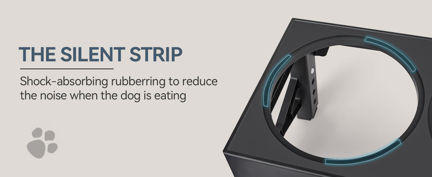 Підвищений годівниця для собак PAWISE, 5 рівнів регулювання, для собак маленьких, середніх та великих порід, з двома великими мисками з нержавіючої сталі, антиковзаюча, BPA free пластик