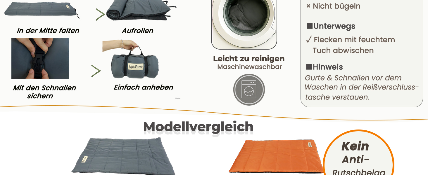 Водонепроникний килимок для собак EpicRove 110x68 см – неслизький, миючий, для подорожей, авто, кімнат для собак та котів (сірий)