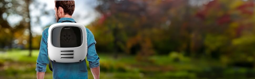 Переносна переноска для котів Cecotec Pumba 1800 з вентилятором, світлом та зручною кишенею