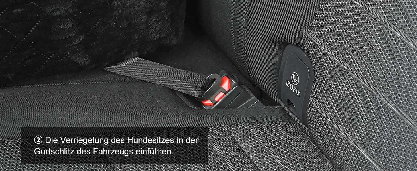 Автокрісло для собак VavoPaw: комфортне та безпечне автокрісло для середніх та маленьких собак (до 23 кг), чорний/сірий, розмір M