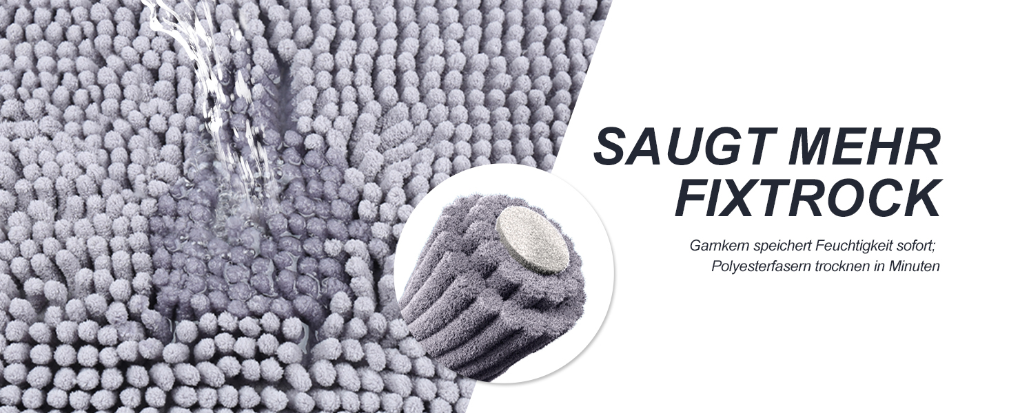 Килимок для собак VIVAGLORY Absorpmax Cleany Mat: поглинаючий, миючий, неслизький, сірий, 80x50 см