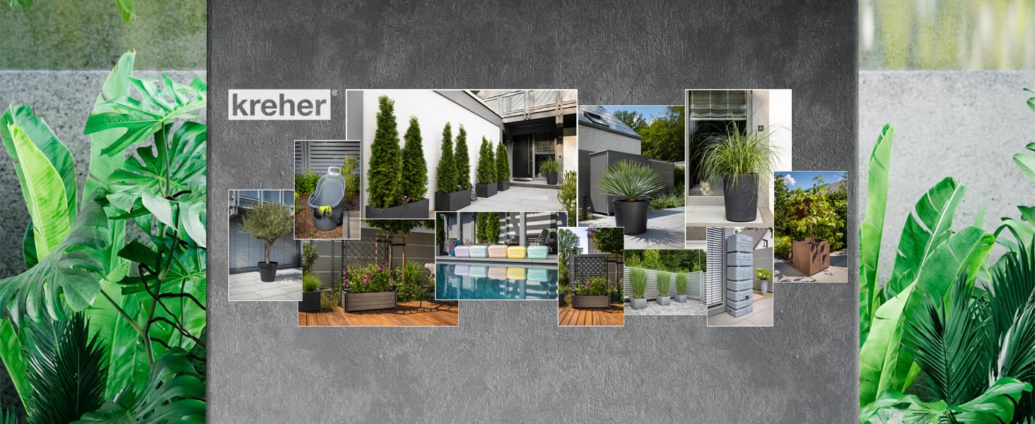 Тонечка для корму Kreher XL: 46 літрів, пластик PP, сіра, 44,5x40x61 см