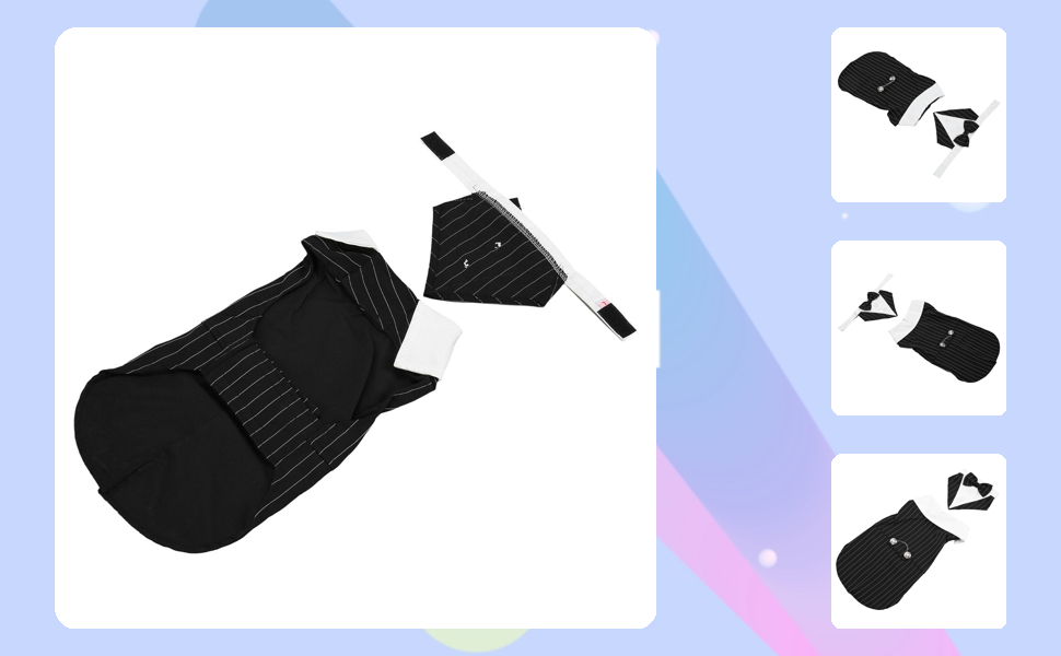 Елегантний костюм для собак Qcwwy: класичний вечірній наряд для собак (M)