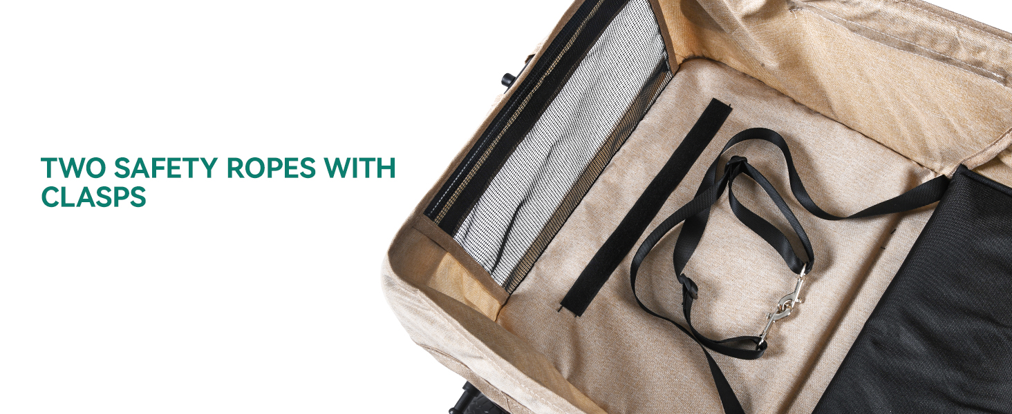 Візок для собак YITAHOME, розкладний, для маленьких собак, сірий (без сумки для мами)