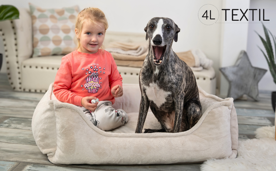 Ортопедичне ліжко для собак 4L Textil IRIS Premium-LINE, рожеве (80x60 см)