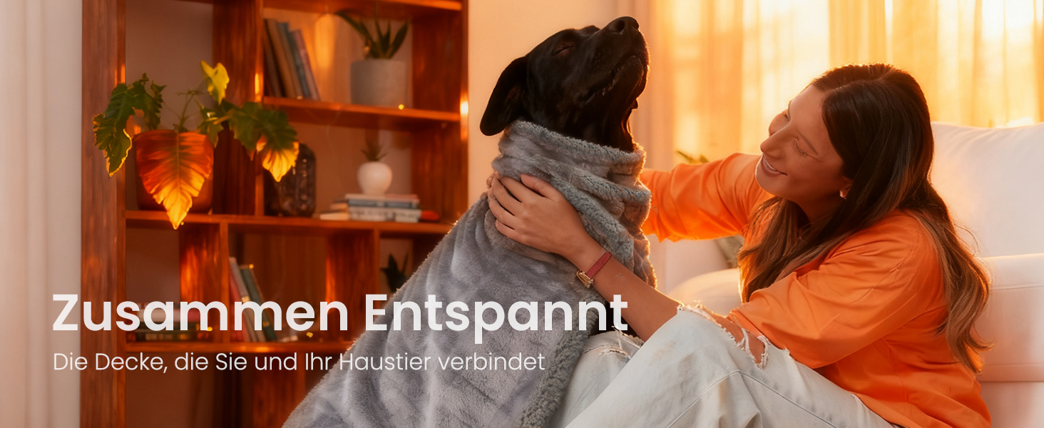 Водонепроникний плед для собак Mora Pets, Extra Dick & Super Warm, 203x152 см, сірий